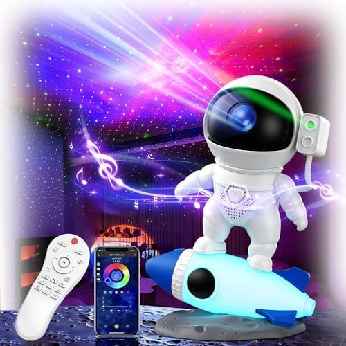 The Three Musketeers Astronaut Star Galaxy Projector Night Light, Timer and APP&Remote Control,Bluetooth Speaker&White Noise,Night Light for Kids & Adults, Gifts for Christmas von The Three Musketeers