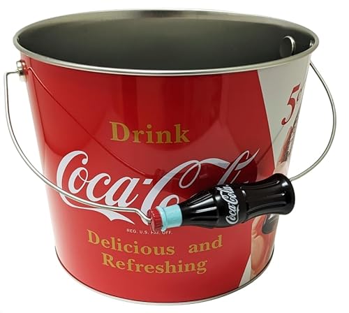 The Tin Box Company Coca-Cola Großer Getränkeeimer mit Cola-Flaschengriff von The Tin Box Company