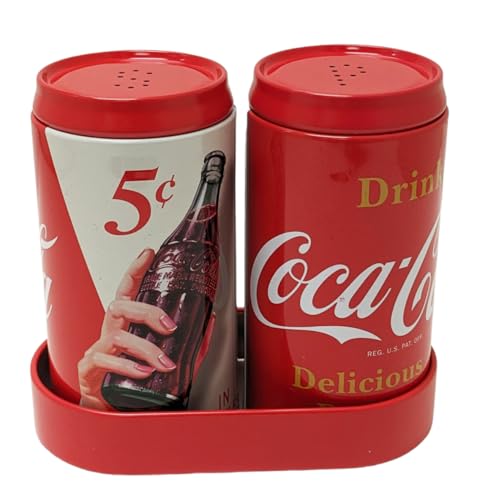 The Tin Box Company Salz- und Pfeffer-Set aus Blech, Cola 2025 von The Tin Box Company