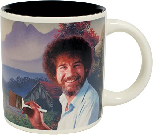 Bob Ross Self Painting Kaffeetasse | Kaffee-Tasse & Tee-Becher für Bob Ross Fans | Teetasse | Große Tasse ca. 350 ml | Geschenk für Maler:innen und Bob ross Fans zu Geburtstag, Weihnachten von The Unemployed Philosophers Guild