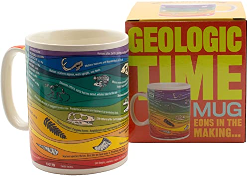 Geologic Time Mug - Eine bunte Referenz aus 26 geologischen Äonen, Epochen, Epochen und wichtigen Ereignissen - wird in einer lustigen Geschenkbox geliefert von The Unemployed Philosophers Guild