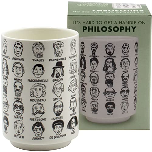 It's Hard to Get a Handle on Philosophy - Porcelain Tea Cup Featuring 60 Western Philosophers von The Unemployed Philosophers Guild