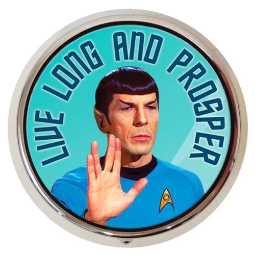 Original Star Trek Spock Leonard Nimoy Pill Box - Compact 1 oder 2 Abteilungen Medizinbehälter von The Unemployed Philosophers Guild von The Unemployed Philosophers Guild