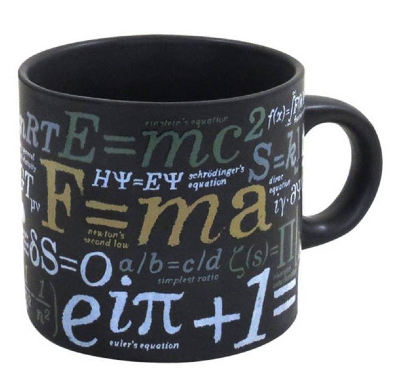 The Unemployed Philosophers Guild Becher Math Mug Kaffeebecher Mathe Mathematik Formeln Gleichungen, Keramik, ca. Ø 10 x 9 cm, für ca. 400 ml von The Unemployed Philosophers Guild