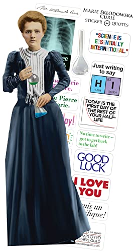 The Unemployed Philosophers Guild - Marie Curie Quotable Notable - Die Cut Silhouette Greeting Card and Sticker Sheet von The Unemployed Philosophers Guild
