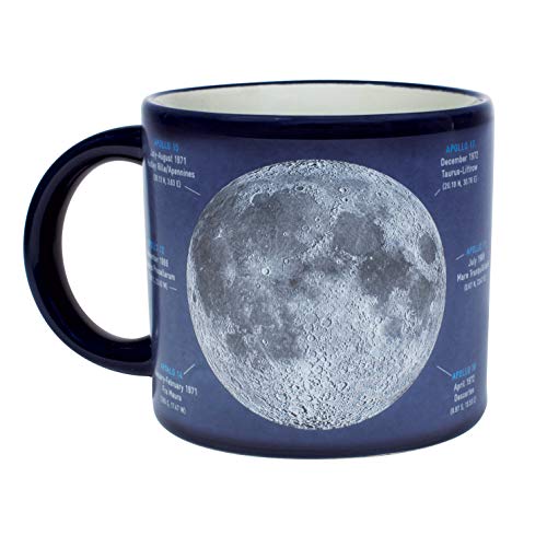 Mondkrater Kaffeebecher | Die coole Mond-Thermo Kaffee-Tasse & Tee-Becher in groß ca. 350ml | XXL Tasse | Moon Coffee Mug | Geschenk für Geburtstag, Einschulung, Weihnachten, Valentinstag von The Unemployed Philosophers Guild