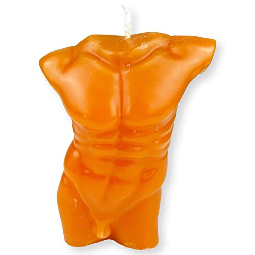 Body Candle Men Orange - Magische Kerze mit Ritual Anleitung - Voodoo, Hexerei - Erfolg, Wohlstand, Kariere, Freude, Rechtsangelegenheiten von The Voodoo Shop