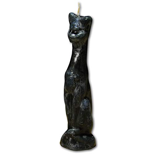 Hoodoo Cat Candle Black | Katzen Wunsch Kerze mit Anleitung | Fluch umkehren und Glück anziehen. Voodoo Reversible - Conjure Candle von The Voodoo Shop