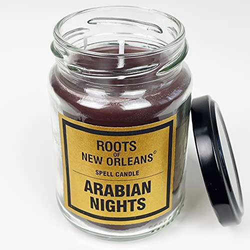 Roots Candle Arabian Nights - Magische Kerze im Glas mit detailierter Ritualanleitung - Personen Anziehen - Hoodoo, Voodoo, Conjure von The Voodoo Shop