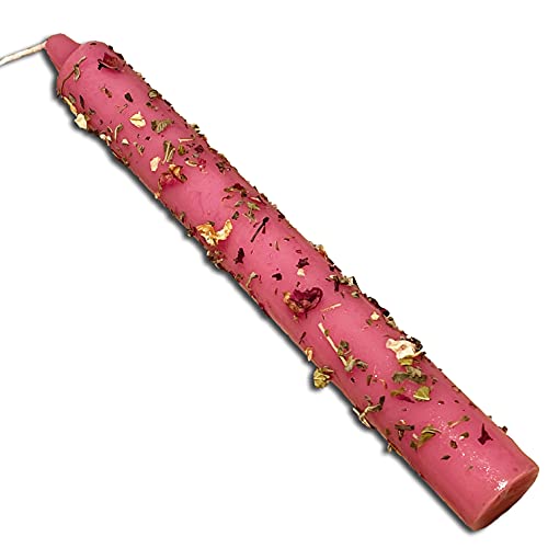 Voodoo/Hoodoo Kerzen Set pink - 12 durchgefärbte Stabkerzen mit Zubehör und Ritualanleitung von The Voodoo Shop