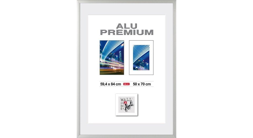 The Wall - the art of framing AG Bilderrahmen Aluminiumrahmen Quattro silber, 59,4 x 84 cm (DIN von The Wall - the art of framing AG