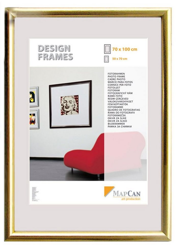 The Wall - the art of framing AG Bilderrahmen Kunststoff Bilderrahmen Design Frames gold, 10,5 x von The Wall - the art of framing AG