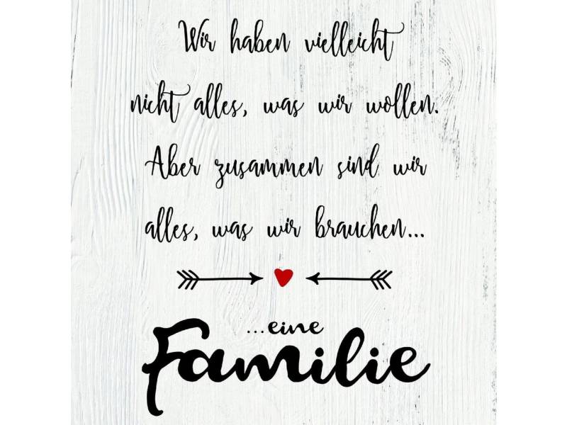 The Wall - the art of framing AG Wandbild Deco-Block Bild - Familie 39 x 39 cm, Sprüche The Wall - the art of framing AG Wandbild Deco-Block Bild - Familie 39 x 39 cm, Sprüche von The Wall - the art of framing AG