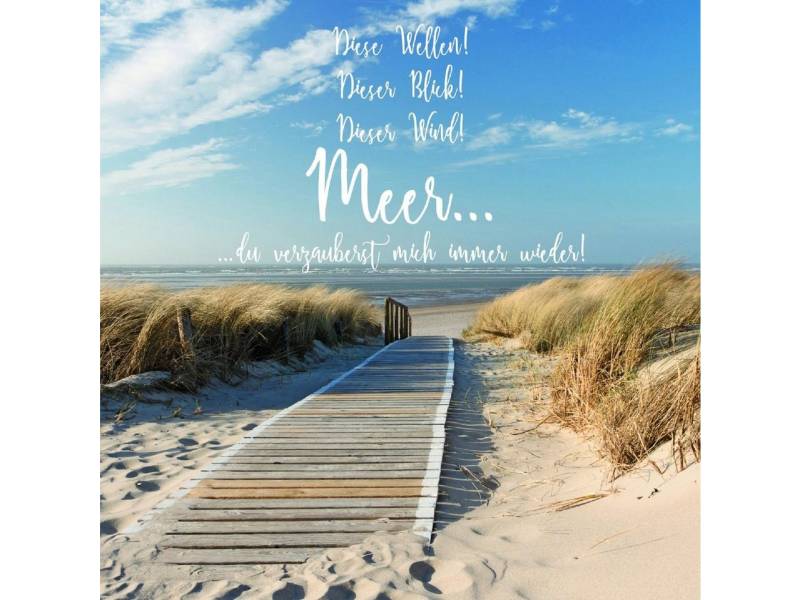 The Wall - the art of framing AG Wandbild Deco-Block Bild - Meereszauber 39 x 39 cm, Sprüche von The Wall - the art of framing AG