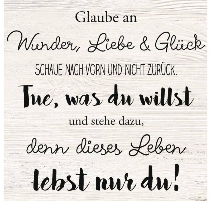 The Wall - the art of framing AG Wandbild Deco-Block Bild - Wunder Liebe Glück 39 x 39 cm von The Wall - the art of framing AG