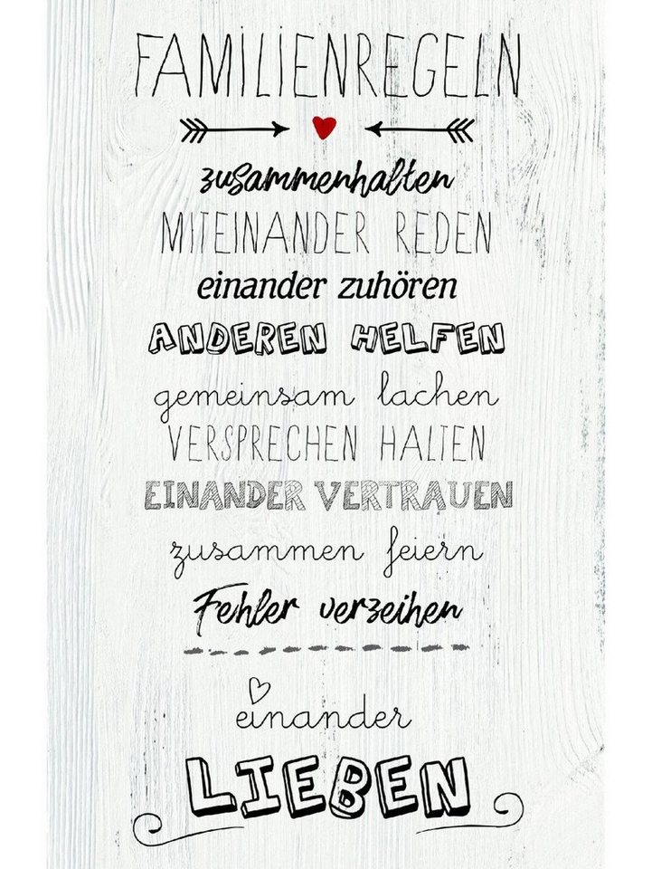 The Wall - the art of framing AG Wandbild Deco-Block Bild - Zusammenhalten 90 x 58 cm, Sprüche von The Wall - the art of framing AG