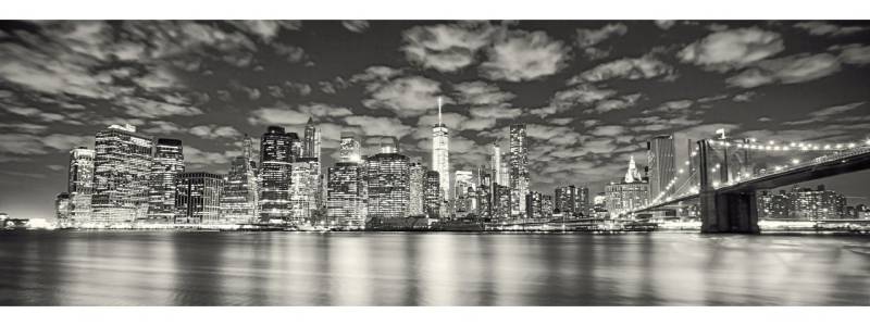 The Wall - the art of framing AG Wandbild Deco-Panel Bild - New York Night 90 x 29 cm, Städte von The Wall - the art of framing AG
