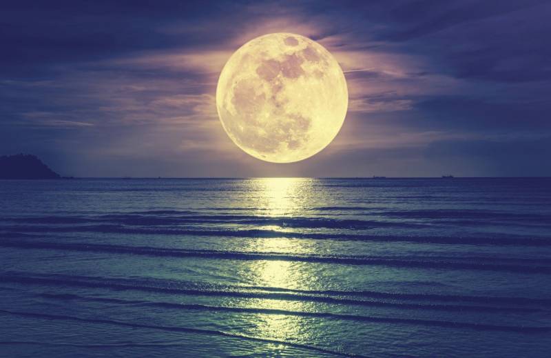 The Wall - the art of framing AG Wandbild Deco-Panel Bild - Ocean Moon 90 x 58 cm, Natur von The Wall - the art of framing AG