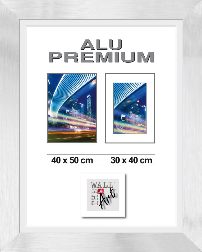Aluminiumrahmen Quattro silber, 40 x 50 cm von The Wall