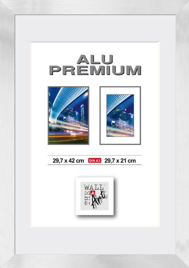 Aluminiumrahmen Quattro silber, 42 x 29,7 cm von The Wall