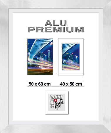 Aluminiumrahmen Quattro silber, 50 x 60 cm von The Wall