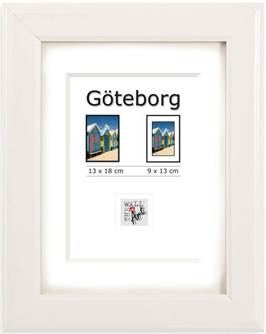 Holz Bilderrahmen Göteborg weiß, 13x 18 cm von The Wall