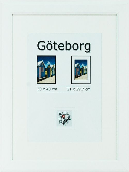 Holz Bilderrahmen Göteborg weiß, 30 x 40 cm von The Wall