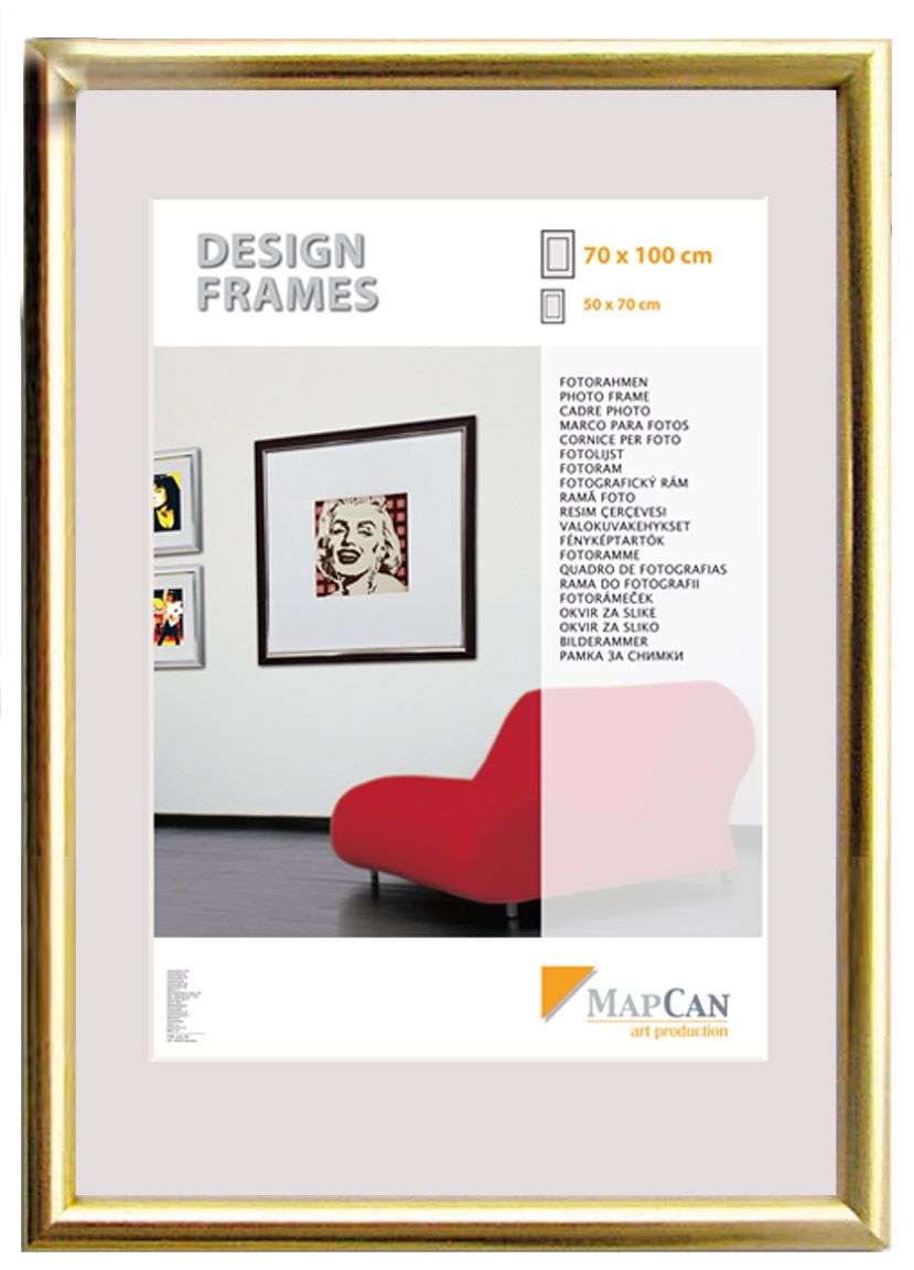 Kunststoff Bilderrahmen Design Frames gold, 60 x 80 cm von The Wall