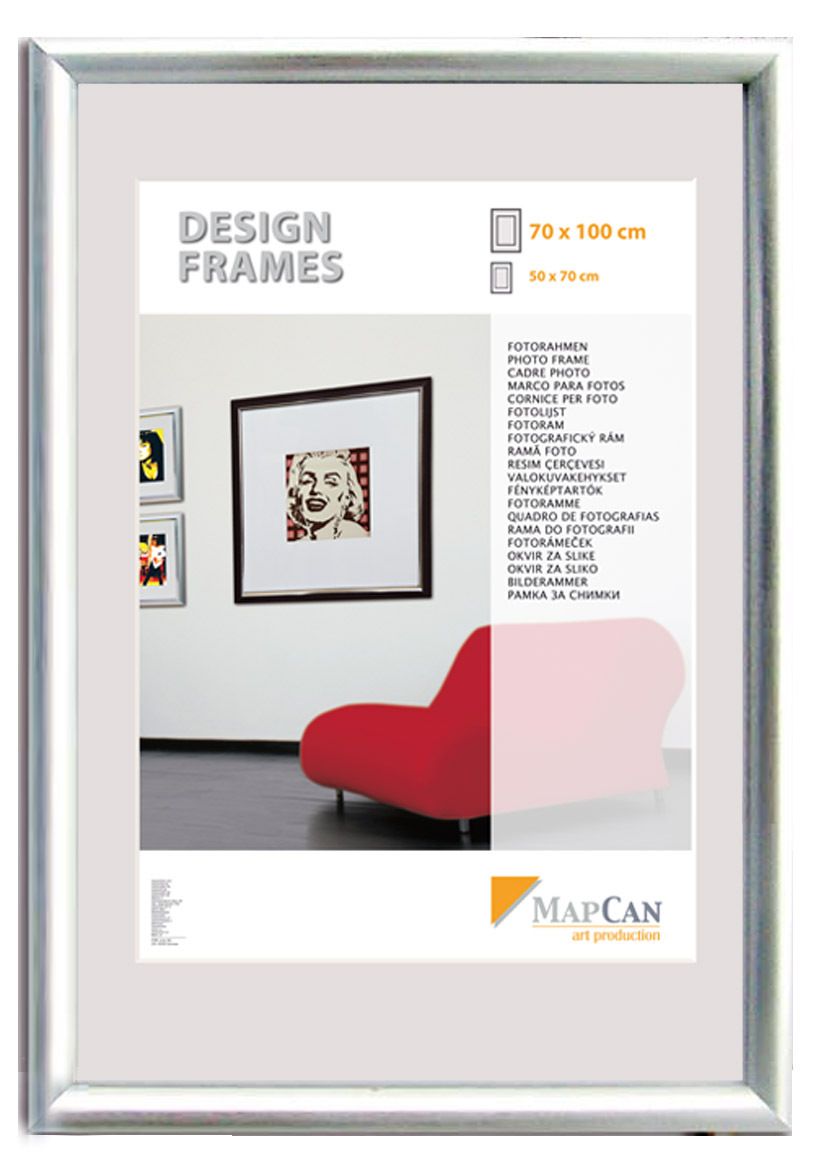 Kunststoff Bilderrahmen Design Frames silber, 60 x 80 cm von The Wall