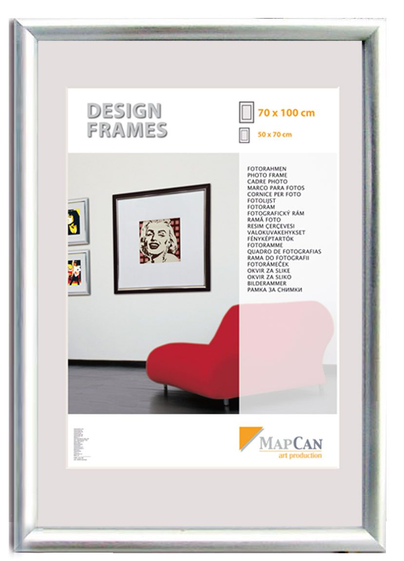 Kunststoff Bilderrahmen Design Frames silber, 61 x 91,5 cm von The Wall