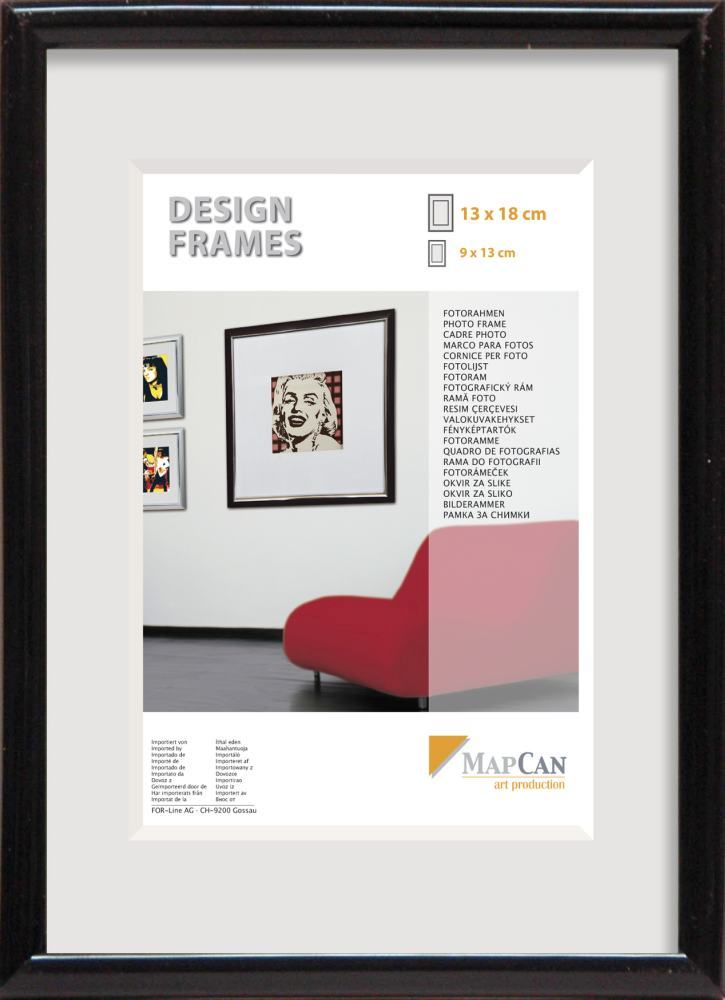 Kunststoff Bilderrahmen Design Frames schwarz, 13 x 18 cm von The Wall