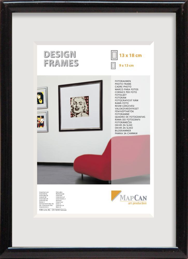 Kunststoff Bilderrahmen Design Frames schwarz, 18 x 24 cm von The Wall