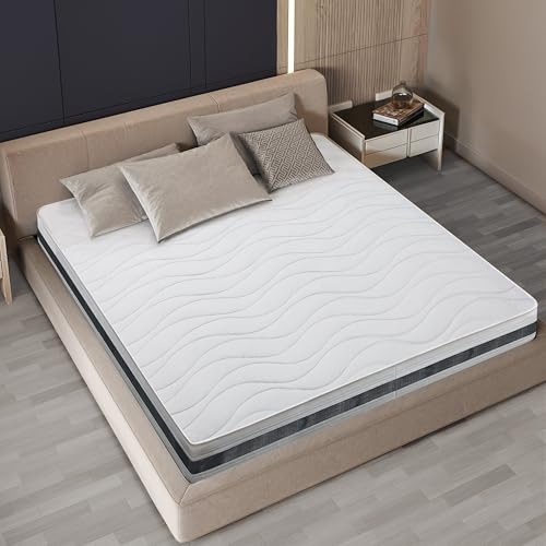 The White Stone Matratze 135 x 190 aus hypoallergenem Waterfoam | Höhe 25 cm | Polsterung aus Watte und Bezug aus atmungsaktivem 3D-Gewebe, milben- und pilzresistent | Hergestellt in Italien von The White Stone