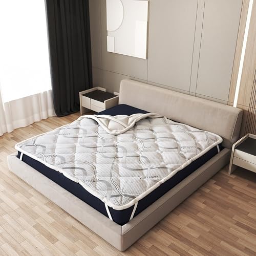 The White Stone Matratzentopper 170 x 200 cm | Ergonomischer Matratzenauflage | Füllung aus Soft-Ovatta-Fasern | Höhe 5 cm | Atmungsaktiver, hypoallergener und milbenresistenter Bezug The White Stone Matratzentopper 170 x 200 cm | Ergonomischer Matratzenauflage | Füllung aus Soft-Ovatta-Fasern | Höhe 5 cm | Atmungsaktiver, hypoallergener und milbenresistenter Bezug von The White Stone