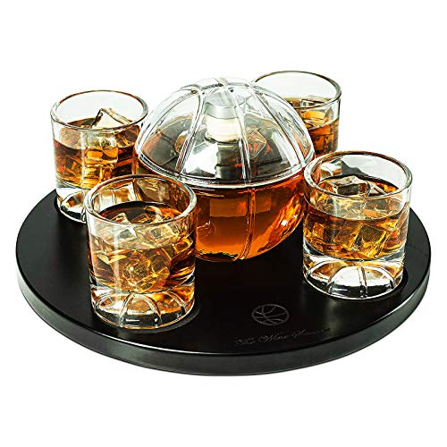 Basketball-Dekanter-Set, Whiskey Scotch oder Bourbon Dekanter perfekt für Basketball-Enthusiasten von The Wine Savant von The Wine Savant