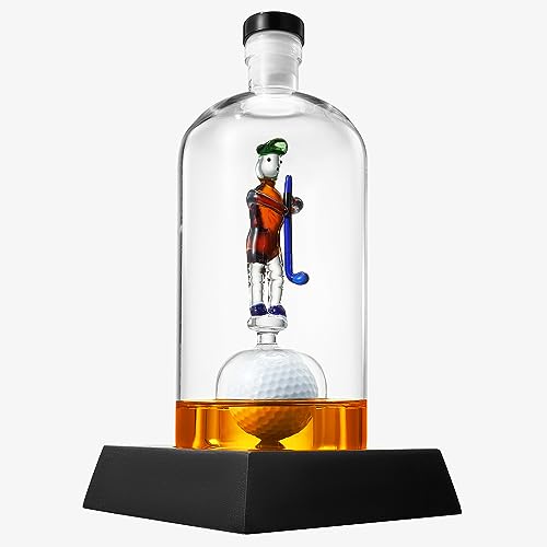 Golfer Dekanter Whiskey Dekanter – Der Weinretter, Golf-Geschenke für Männer und Frauen, Golf-Zubehör, Golfer-Geschenk, basierend auf einer Replik des menschlichen Golfers (750 ml Dekanter), Geschenk von The Wine Savant
