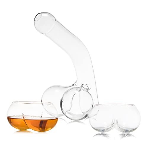 peniskaraffe mit zwei gläsern von The Wine Savant