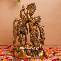 Handgemachte Große Radha Krishna Messing Statue|Hare Skulptur Tischdekoration Für Wohnzimmer|Einweihungsparty Geschenk|11 Zoll von TheAdvitya