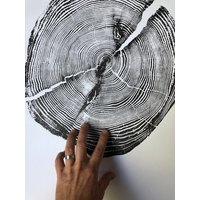 Baumstamm Druck, From Lake Superior, Michigan Tree Ring Print, Baumring Kunstdruck, 1. Jahrestag, Baumrunden, Baumscheiben, Baumstumpf Druck von TheAgeOldTrade