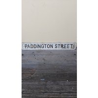 Großes Schweres Gusseisen Original Paddington Street Schild/London Schild/England Schild von TheAntiqueBoutiqueGB