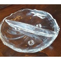 Heisey Waverly Klarglas 3-Teilig 2-Teilig Relish Tablett von TheAntiqueCopperFish