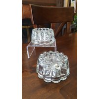 Vintage 1970Er Jahre Princess House® Wende 3-Wege Gerippte Kristall Kerzenhalter - Set Von Zwei von TheAntiqueCopperFish