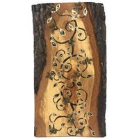 Die Arabesque® Natürliche Walnussholz Handgefertigte Und Wandbehang Mit Dekorativen Woodburned Vine & Arabesque Muster von TheArabesque