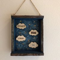"Kinderzimmer-Wandbehang - "Dream Big" Maßgefertigte 9 X 11 3 "Schattenbox" Wählen Sie Die Nachricht Ihrer Wahl Oder Fügen Einen von TheArabesque