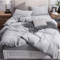 Graue Baumwolle Bettbezug, Uo Bedding Twin/Königin König Bettbezug Mit Kissenbezügen, Tröster Abdeckung, Gewaschene Bettwäsche Set von TheArtBoxStoreIN