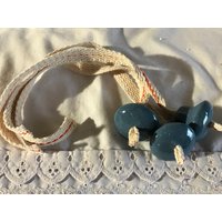 3 Keramik Dochthalter 7/8" Stahl Blau Gespenst Öllampe Große Öffnungsflasche Passt Vintage Milchflaschen Dekanter Patron Groß Schnaps von TheArtRoom1989