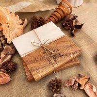 Benutzerdefinierte Untersetzer Set, Personalisierte Marmor Untersetzer, Hochzeitsgeschenk Für Gäste, Brautdusche Geschenk, Namen Paar von TheArtisansTales