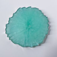 Teal Perlmutt Untersetzer, Geode Achat Handgefertigte Trinkgeschirr Untersetzer Geschenke Für Sie, Shaped Resin Teal Perlmutt Untersetzer, Geode Achat Handgefertigte Trinkgeschirr Untersetzer Geschenke Für Sie, Shaped Resin von TheArtsyCreation