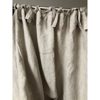 2 Einheiten Naturleinenvorhänge | Jeweils 18L X 24L Zoll Plus Krawatten 2 Einheiten Naturleinenvorhänge | Jeweils 18L X 24L Zoll Plus Krawatten von TheBalticGreen