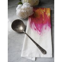 Abstraktes Mehlsack-Tuch/Geschirrtuch Pink Alcohol Ink von TheBauerFarmhouse